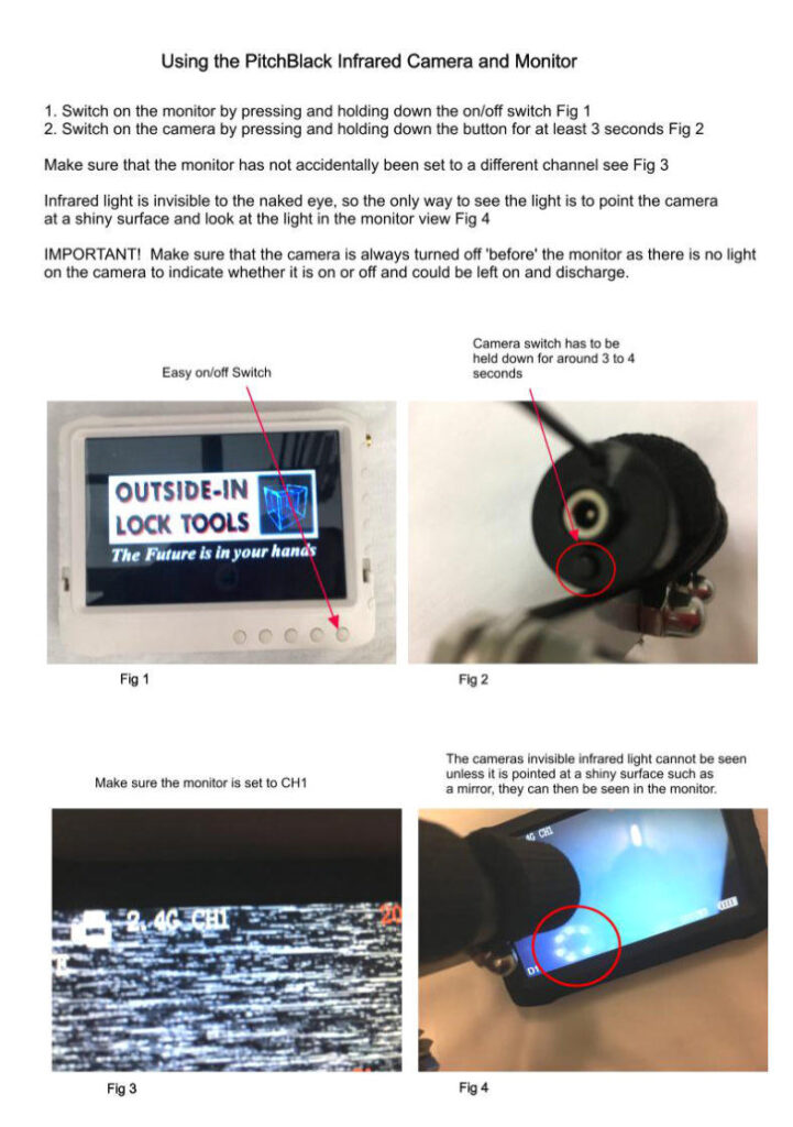 Instructions for using the PitchBlack Letterbox Tool Camera