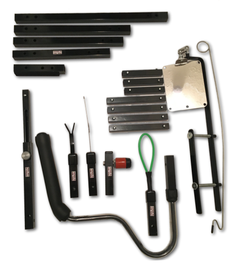 Extreme Letterbox Tool Kit for Locksmiths showing various sections and attachments